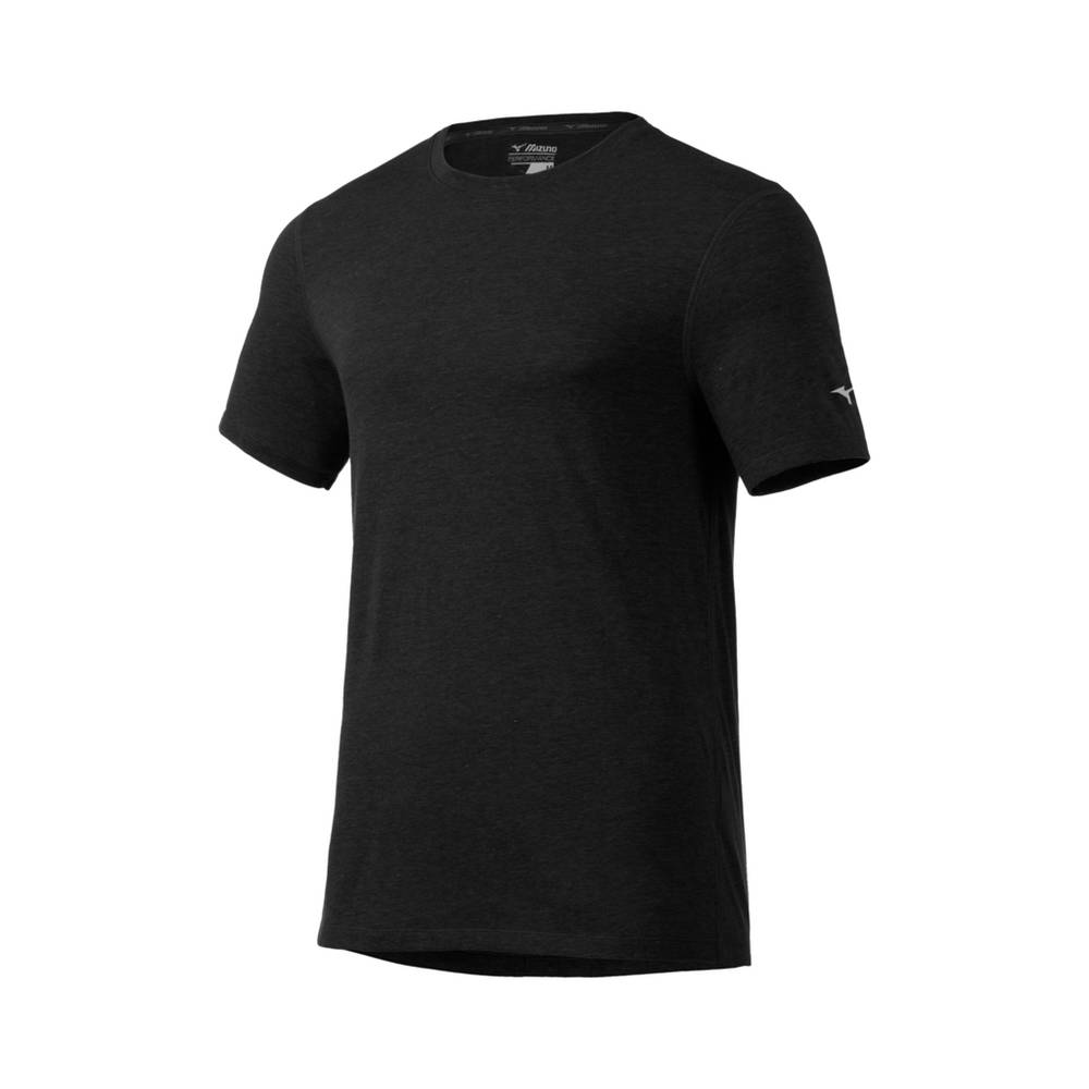 Mens Mizuno Inspire T-Shirts Black Philippines (GSQBTI572)